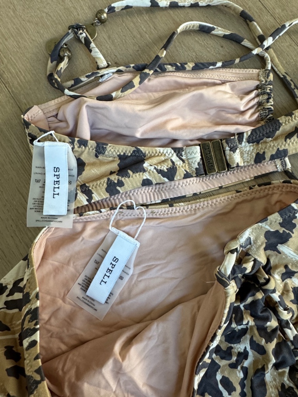 Spell and the gypsy collective belle mare leopard print bikini size S - Picture 10 of 11